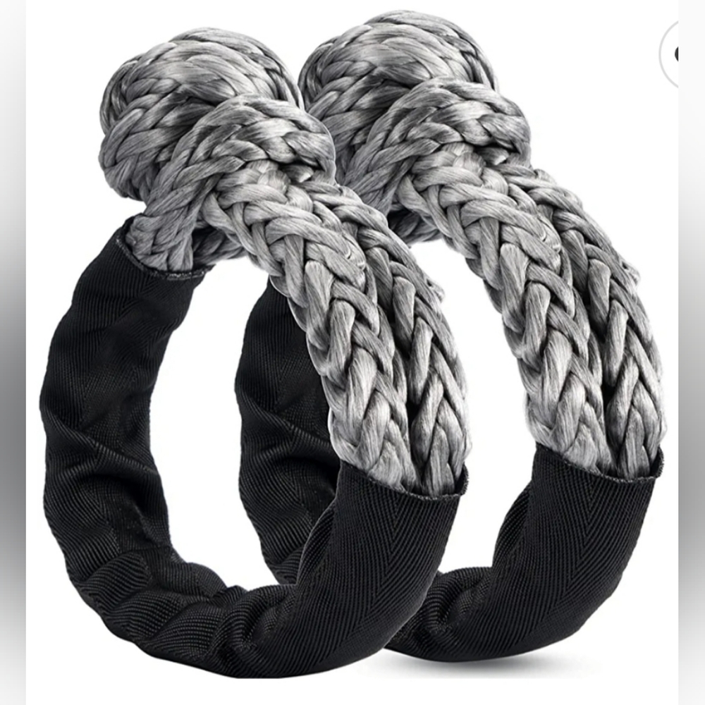 2 pack Soft Synthetic Road Recovery Rope 1/2' X 22 Inch
